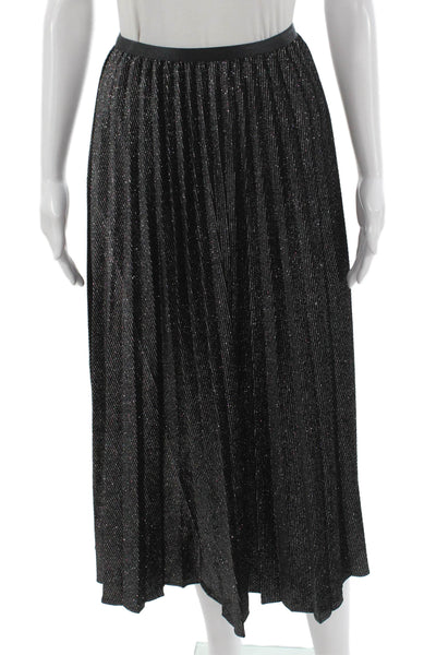 Beulah Womens Maxi Skirt Black Solid Polyester Long Pull On Size S