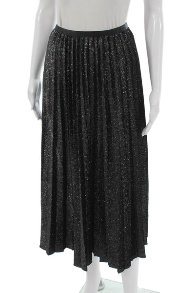 Beulah Womens Maxi Skirt Black Solid Polyester Long Pull On Size S