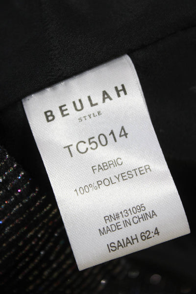 Beulah Womens Maxi Skirt Black Solid Polyester Long Pull On Size S