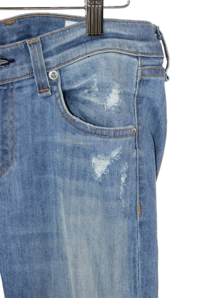 Rag & Bone Jean Womens Straight Jeans Blue Cotton Blend Size 25