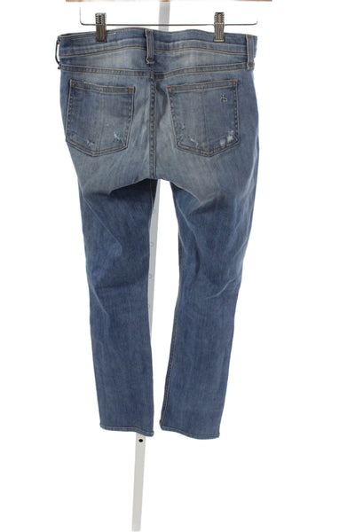 Rag & Bone Jean Womens Straight Jeans Blue Cotton Blend Size 25