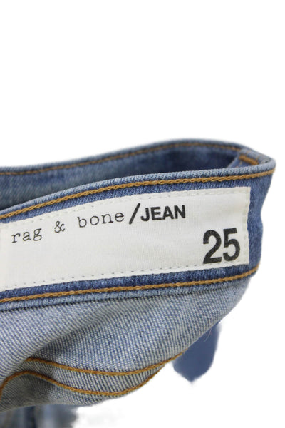 Rag & Bone Jean Womens Straight Jeans Blue Cotton Blend Size 25