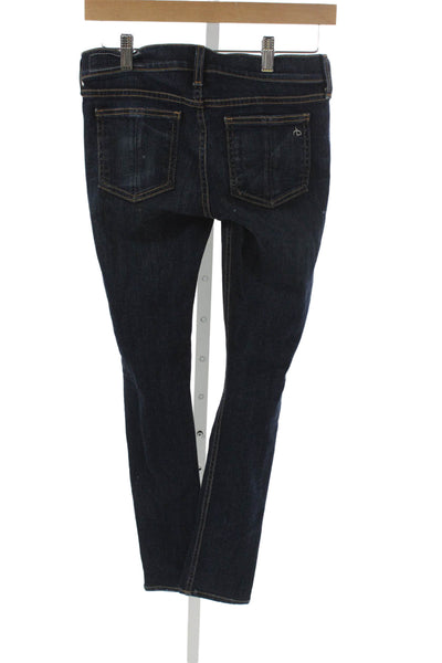 Rag & Bone Jean Womens Skinny Jeans Blue Low Rise Size 24