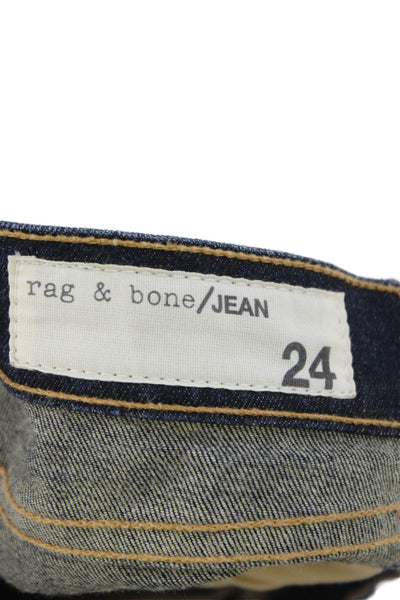 Rag & Bone Jean Womens Skinny Jeans Blue Low Rise Size 24