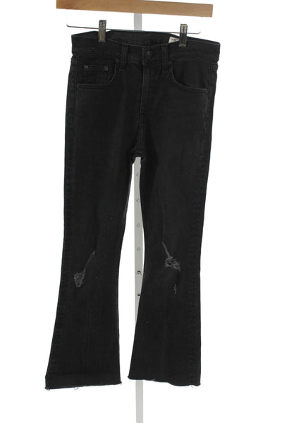 Rag & Bone Jean Womens Flared Black Jeans Size 25