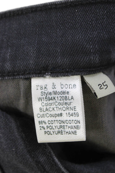 Rag & Bone Jean Womens Flared Black Jeans Size 25