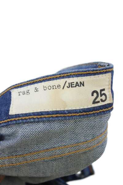 Rag & Bone Jean Womens Blue Cotton Cut-Off Shorts Size 25