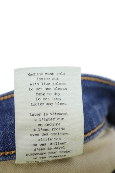 Rag & Bone Jean Womens Blue Cotton Cut-Off Shorts Size 25