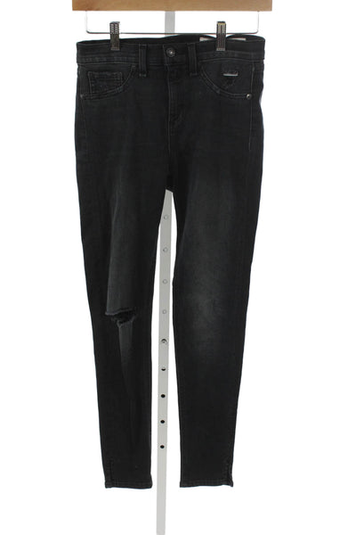 Rag & Bone Jean Womens Skinny Jeans Black Low Rise Cotton Blend 26in Size 25