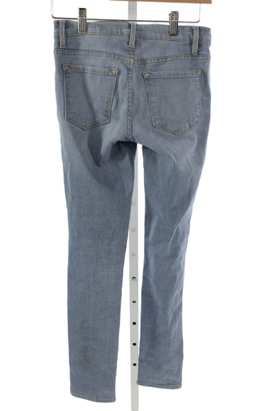 Frame Denim Women Skinny Jeans Blue Low Rise Button Fly 28 Inseam Size 26