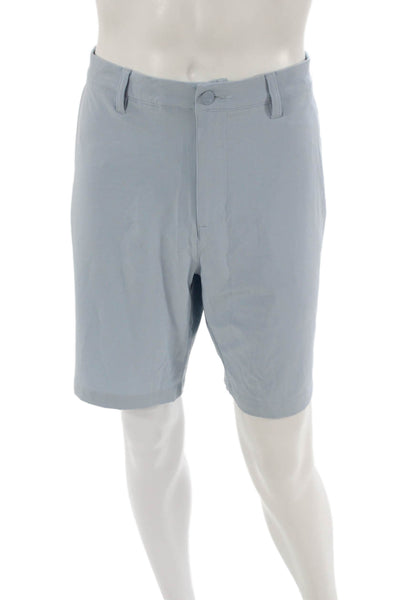 Adidas Mens Athletic Blue Polyester Blend Shorts Size 34