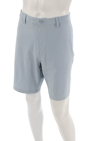 Adidas Mens Athletic Blue Polyester Blend Shorts Size 34