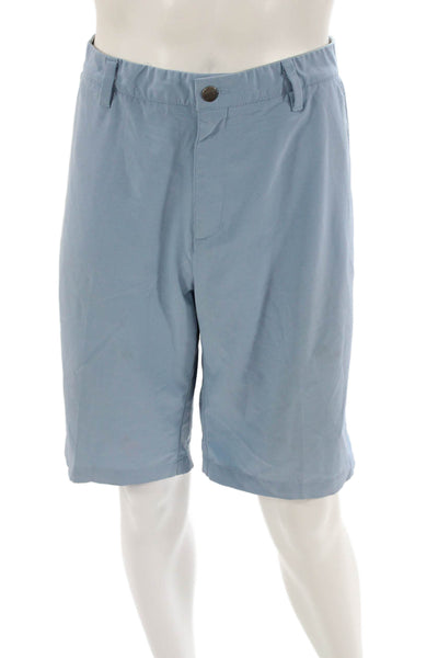 Adidas Mens Athletic Blue Polyester Shorts Button Size 36