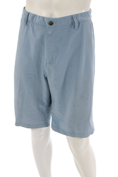Adidas Mens Athletic Blue Polyester Shorts Button Size 36