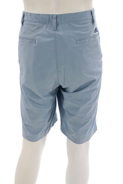 Adidas Mens Athletic Blue Polyester Shorts Button Size 36