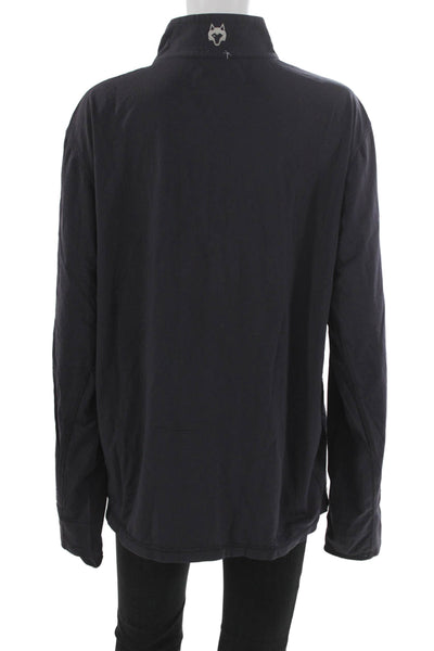 Greyson Mens Sweatshirt Pullover Zip Up Casual Blue Size L