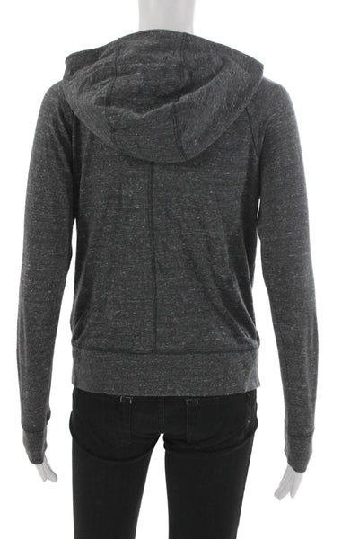 Nike Womens Full Zip Hoodie Gray Organic Cotton Long Sleeve Size XL