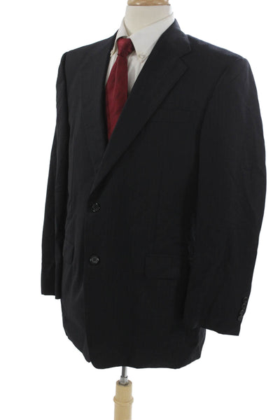 Hickey Freeman for Nordstrom Mens Blue Striped Wool Blazer Size 42