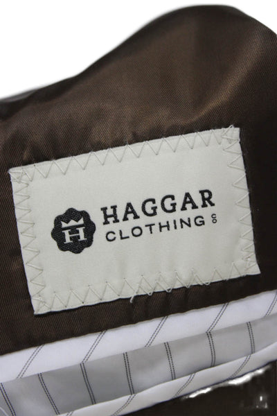 Haggar Mens Blazer Multicolor Plaid 65% Polyester Size 42