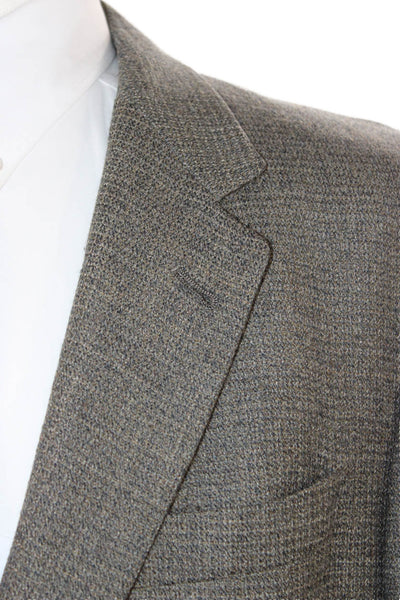 Hart Schaffner Marx Mens Blazer Brown Checked Polyester Size 42
