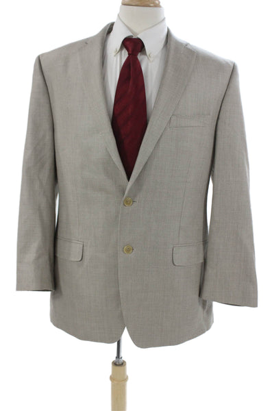 Calvin Klein Mens Beige Silk Wool Blazer Size 42