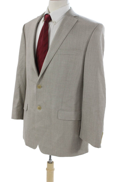 Calvin Klein Mens Beige Silk Wool Blazer Size 42