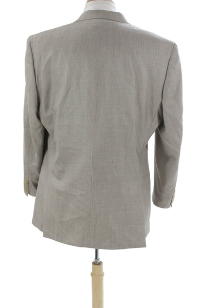Calvin Klein Mens Beige Silk Wool Blazer Size 42