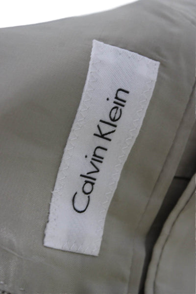 Calvin Klein Mens Beige Silk Wool Blazer Size 42
