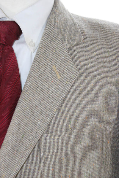 Fioravanti Mens Tweed Beige Blazer Size 40