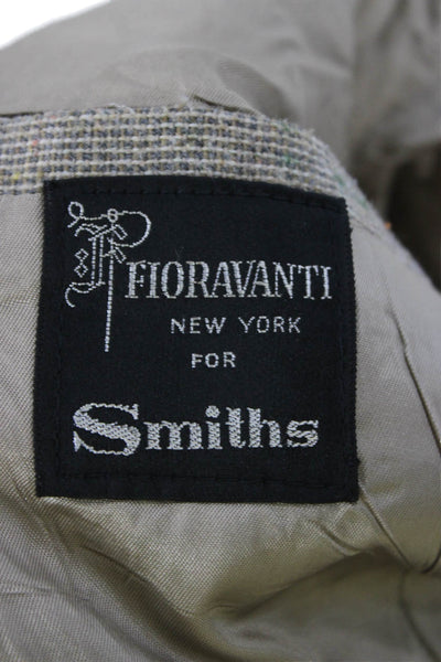 Fioravanti Mens Tweed Beige Blazer Size 40