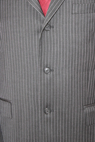 CK Calvin Klein Mens Gray Wool Striped Blazer Size 40