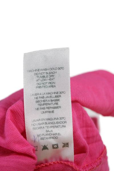Sundry Women Basic Sleeveless Pink Pima Cotton Round Neck Tank Size 2