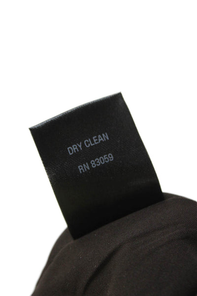 Drew Womens Sleeveless V Neck Blouse Vest Black Polyurethane Button Size S