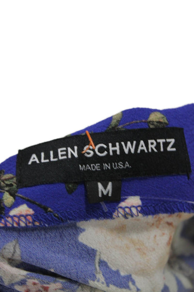 Allen Schwartz Womens Blue Viscose Floral Square Neck Camisole Size M