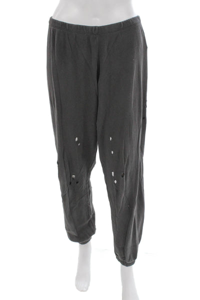 LNA Womens Gray Cotton Sweatpants Pull On Size M