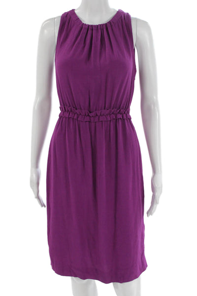 Kate Spade New York Women Shift Dress Purple Sleeveless Size XS