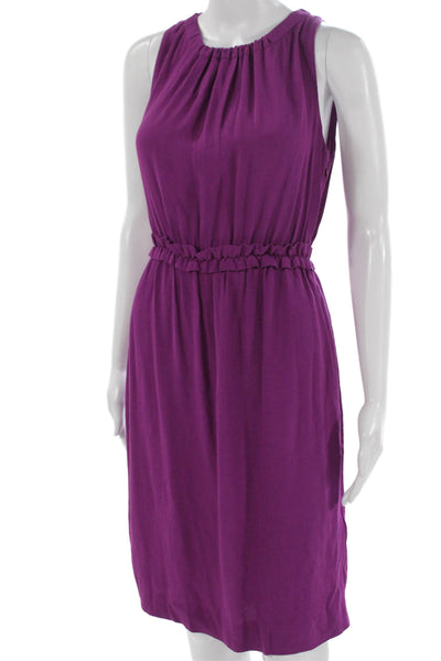 Kate Spade New York Women Shift Dress Purple Sleeveless Size XS