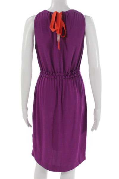 Kate Spade New York Women Shift Dress Purple Sleeveless Size XS