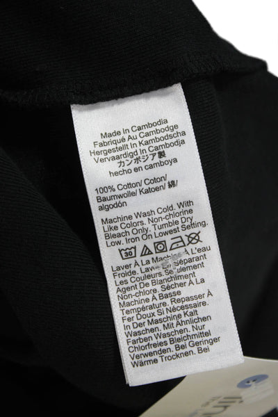 J Crew Womens Black Basic Crew Neck Long Sleeve T Shirt 100% Cotton Size M