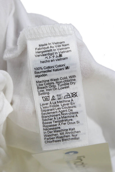 J Crew Womens Jersey V-Neck T Shirt White Short Sleeve Cotton Size XS