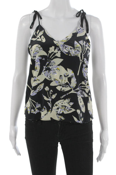 Sam & Lavi Womens Camisole Floral V-Neck Rayon Sleeveless Multicolor Size XS