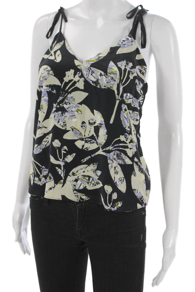 Sam & Lavi Womens Camisole Floral V-Neck Rayon Sleeveless Multicolor Size XS