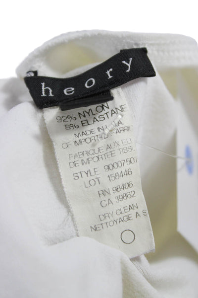 Theory Women Basic Sleeveless Scoop Neck Nylon Tank White Size One Size
