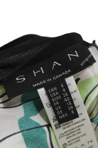 Shan Womens Silk Halter Animal Print Basic Tank Multicolor Size 8