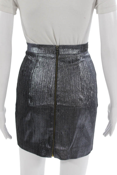 Roland Mouret Womens Mini Viscose Gray Zip Skirt Size 2