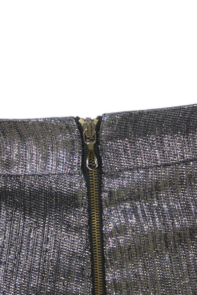 Roland Mouret Womens Mini Viscose Gray Zip Skirt Size 2