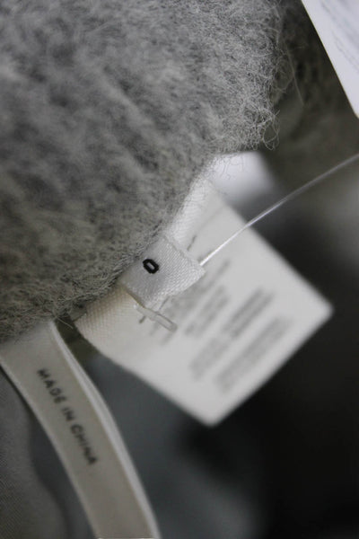 Helmut Lang Womens A-Line Wool Skirt Gray Button Size 0