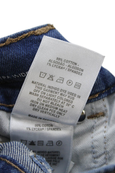 DL1961 Women Wide-Leg Jeans Blue High Rise Cotton Size 24