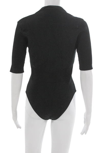 Jacquemus Women One Piece V Neck Half Sleeve Black Size 38