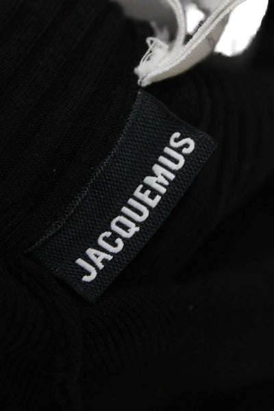 Jacquemus Women One Piece V Neck Half Sleeve Black Size 38